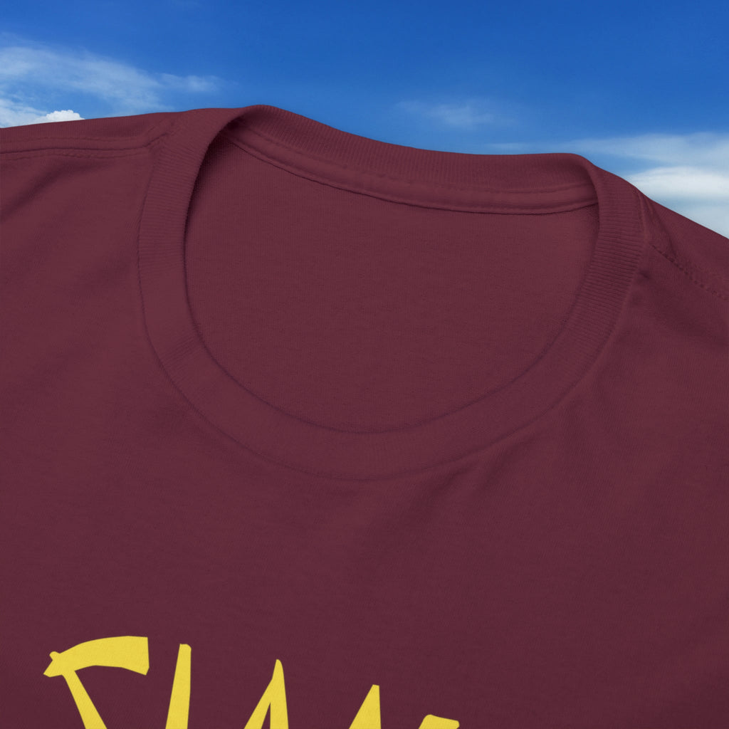 "DirkyThreadz Siam Palace T-Shirt – Mutiges Take-out-Grafikdesign aus schwarzer Baumwolle"