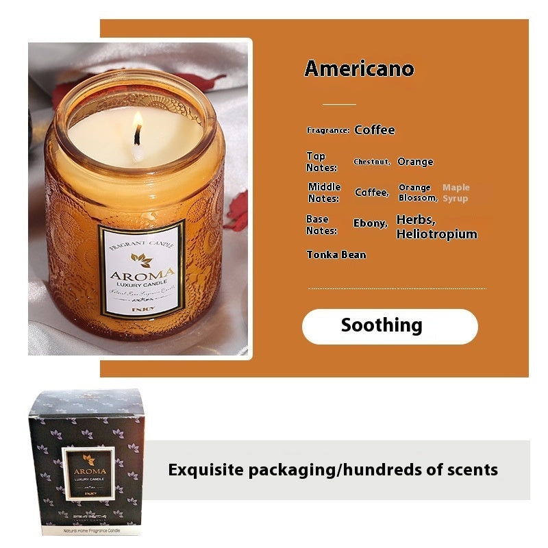 Große Aromatherapie-Kerze aus Glas mit Kreativrelief