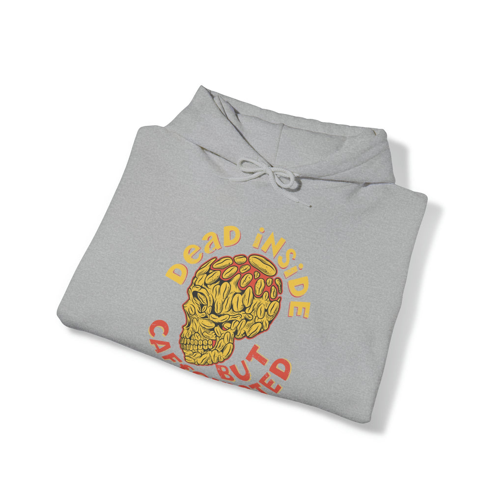 "DirkyThreadz 'Dead Inside But Caffeinated' Hoodie - Statement für Kaffee-Liebhaber"