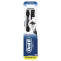 Oral-B Advanced Whitening Charcoal Medium Toothbrushes Value Pack 2 Each