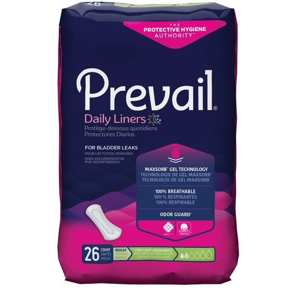 Prevail Daily Pads Very Ligth Absorbency Regular 12x26 Ct