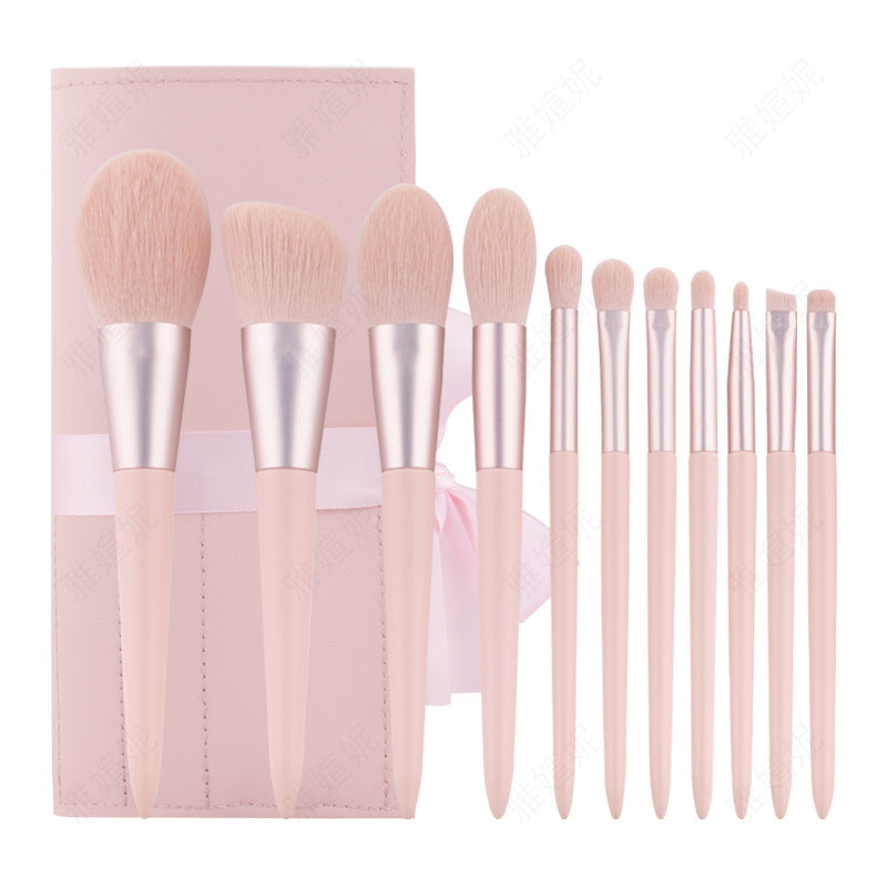 Hellblauer Griff Make-up Weich Haarpuder Lidschattenpinsel
