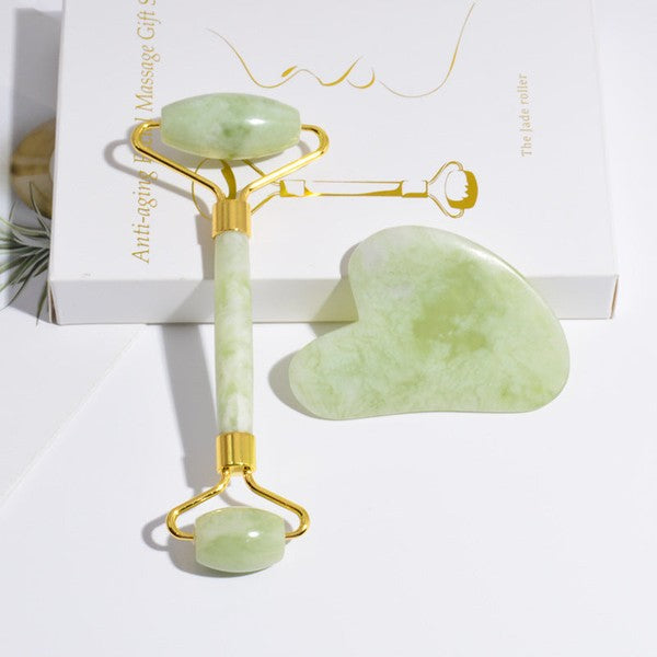 Geschenkset Jade-Roller & Gua Sha