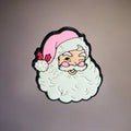 Rosa Weihnachtsmann Silikon-Bechermagnet