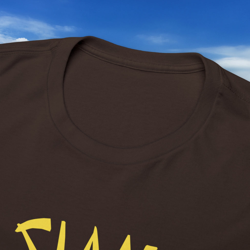 "DirkyThreadz Siam Palace T-Shirt – Mutiges Take-out-Grafikdesign aus schwarzer Baumwolle"