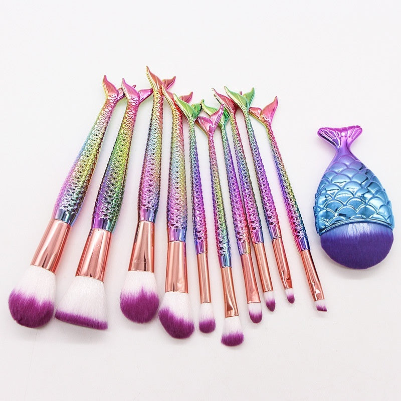 10 Meerjungfrauen Make-up Pinsel Set Schönheitswerkzeuge Bestseller Make-up Pinsel Kombination