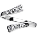 10k White Gold Cubic Zirconia Classic Toe Ring