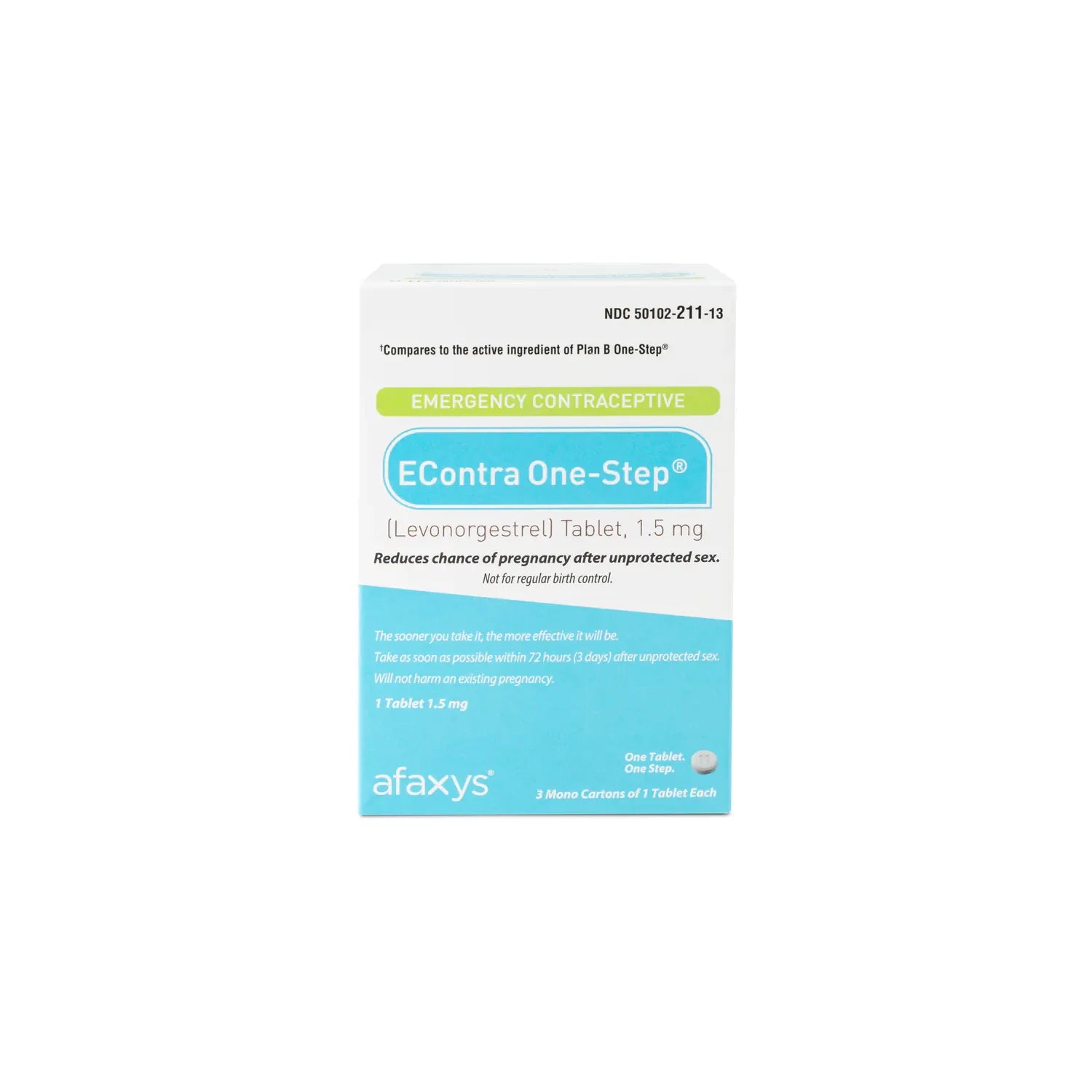 Econtra One-Step Emergency Contraceptive Tablet, 1.5 mg
