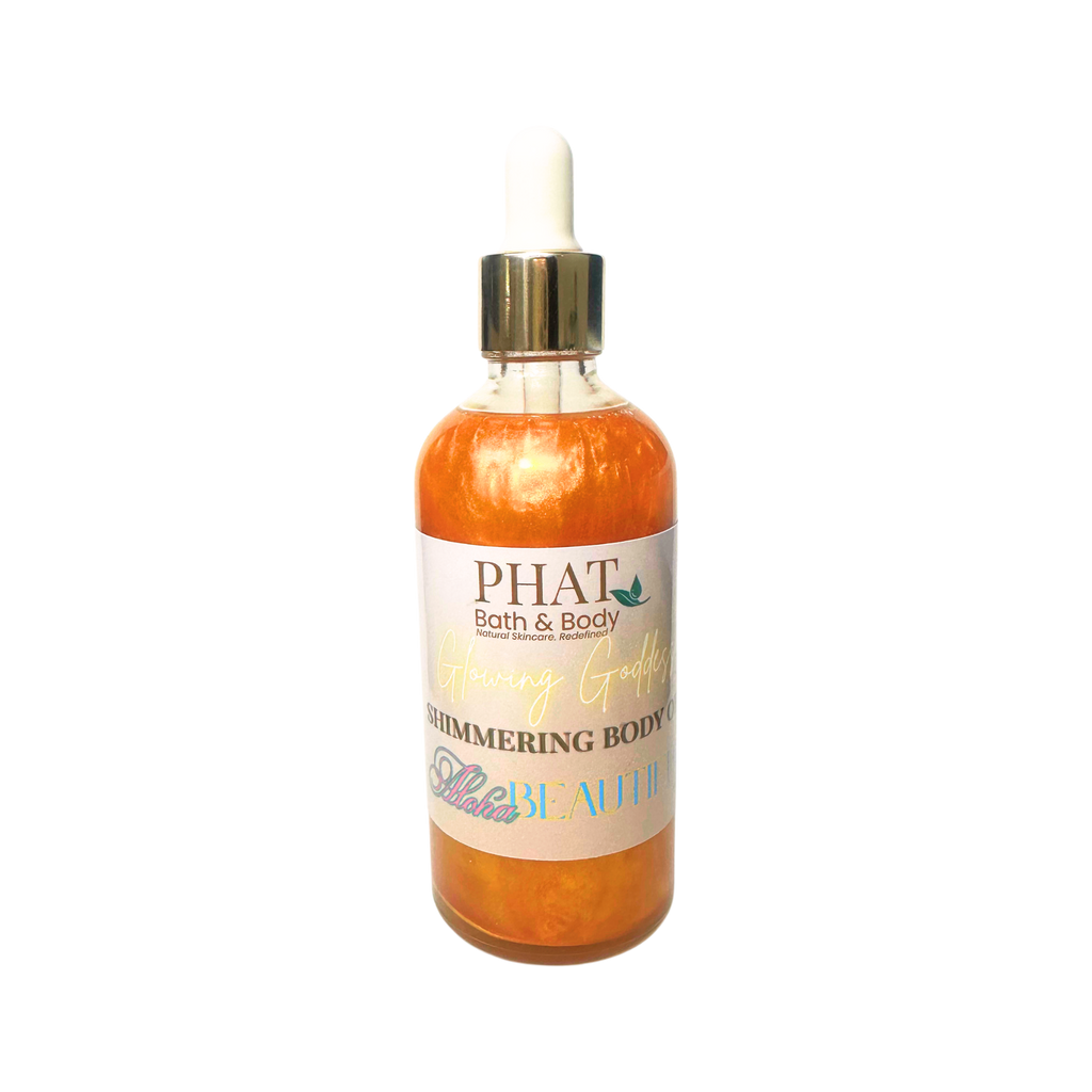 Aloha Beautiful Glowing Goddess Natural Shimmer Body Oil Maui Mist Type | 3.2 oz