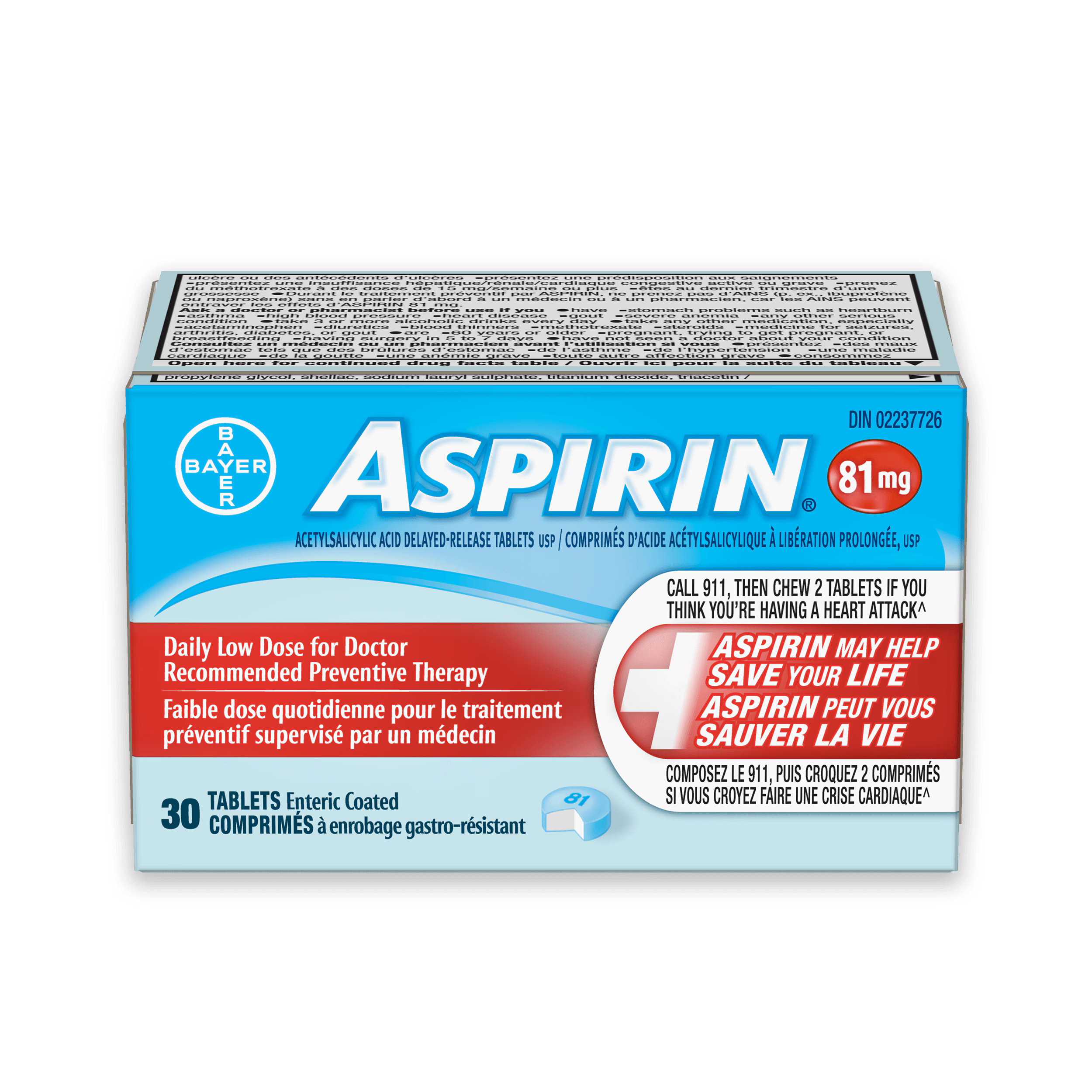 ASPIRIN 81 MG LOW DOSE EC TAB