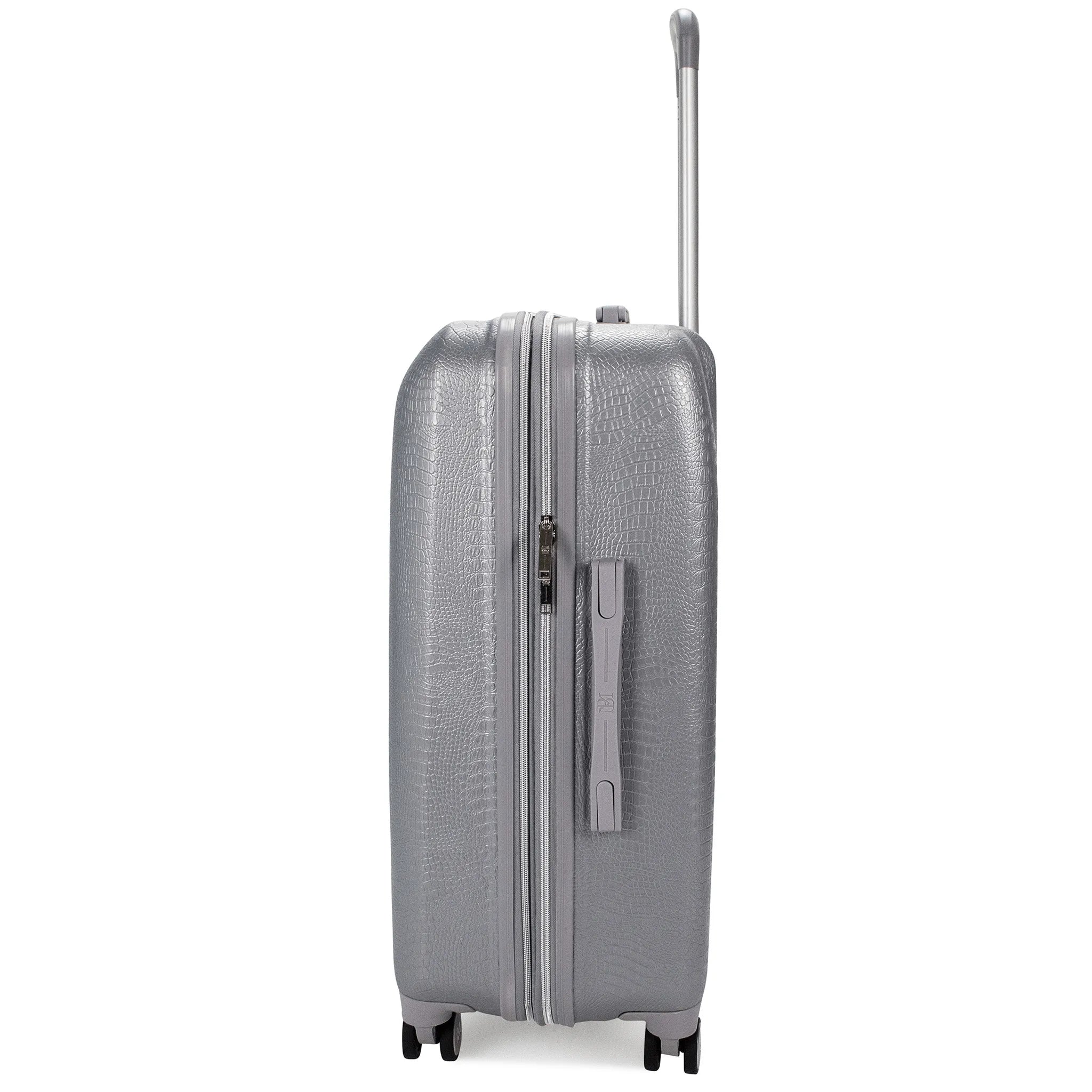 Schlangenleder 3-teiliges, erweiterbares, elegantes Reisekofferset