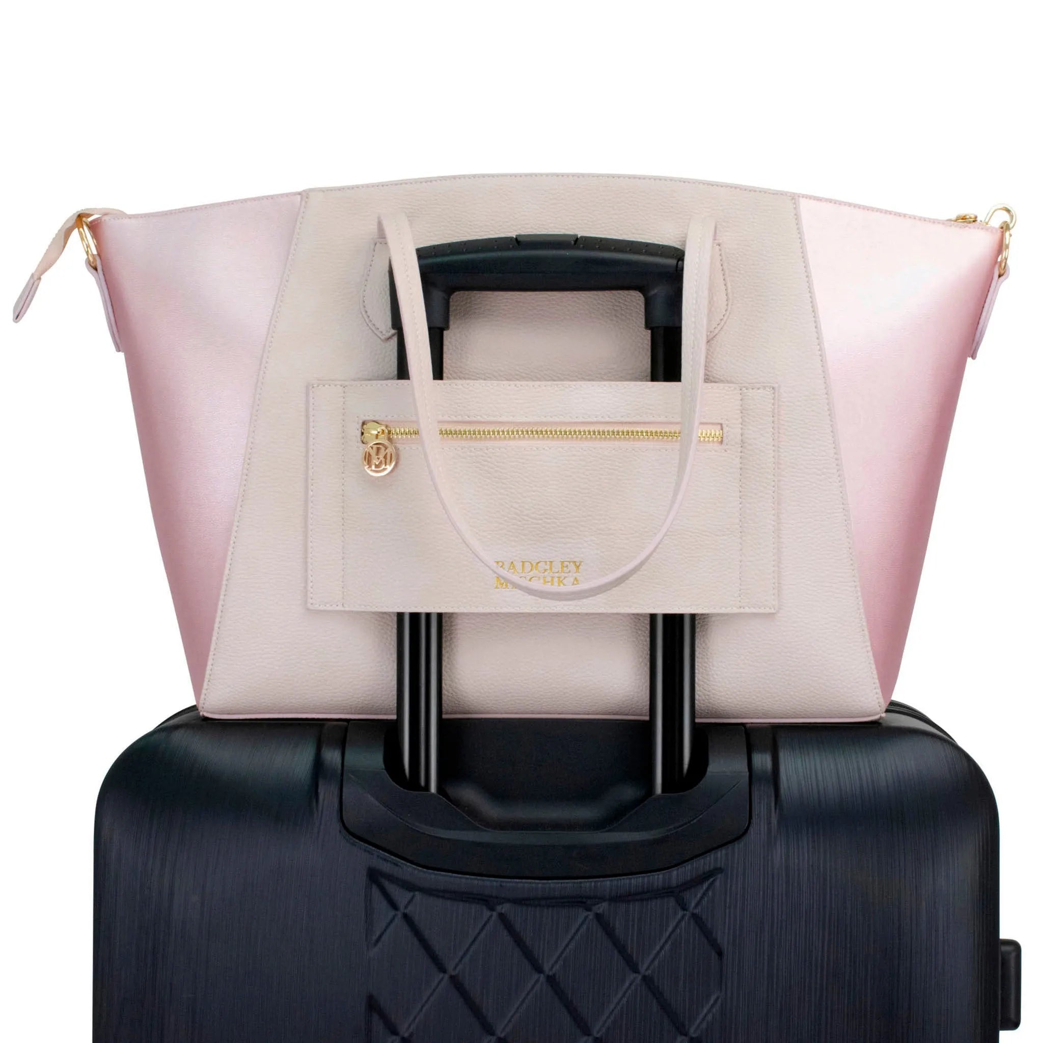 Caroline Weekender-Reisetasche aus veganem Leder mit Monogramm