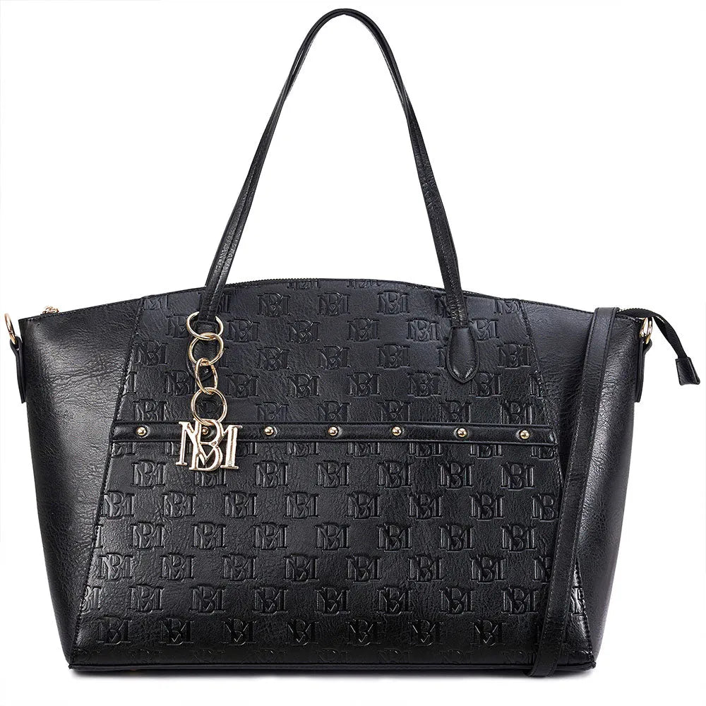 Caroline Weekender-Reisetasche aus veganem Leder mit Monogramm