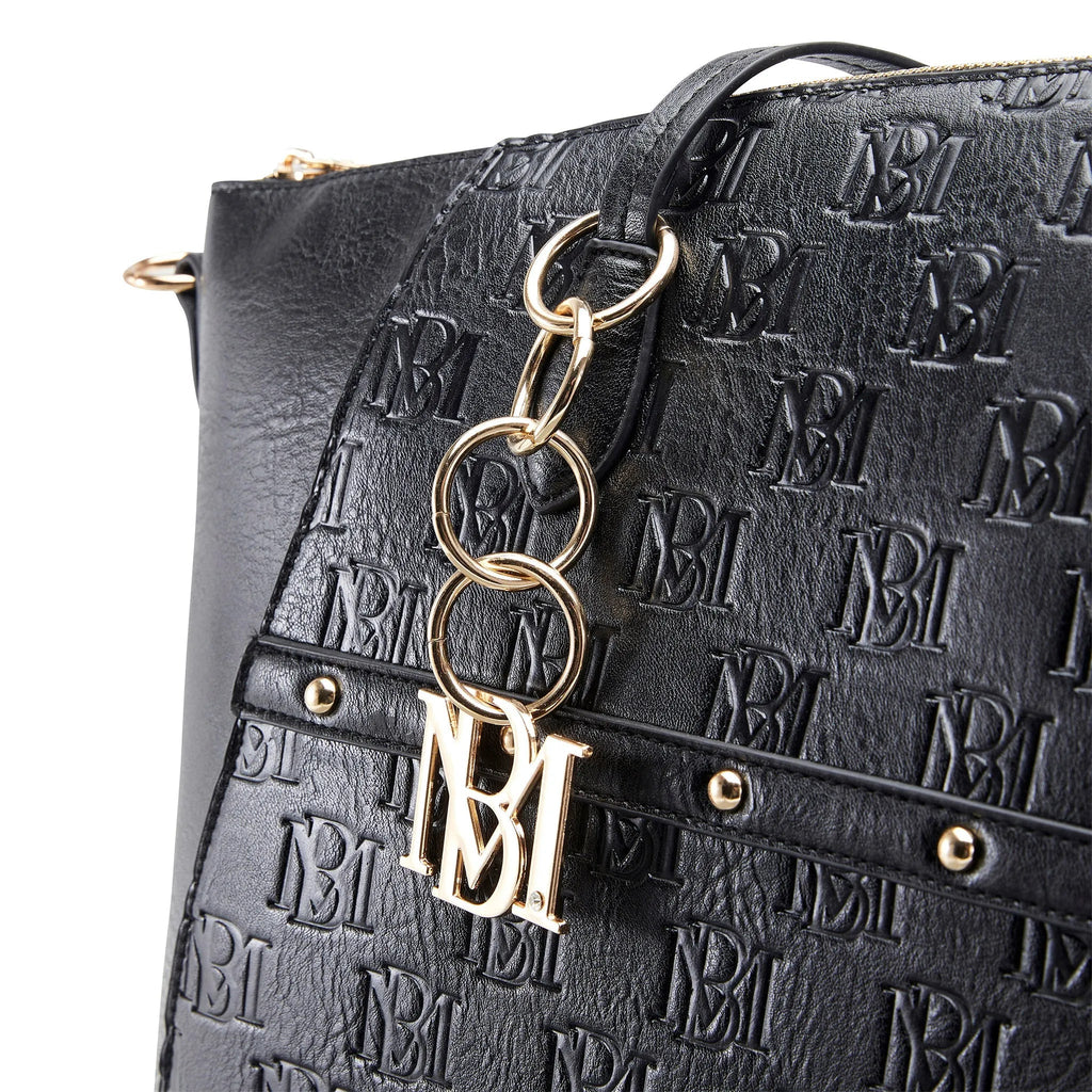 Caroline Weekender-Reisetasche aus veganem Leder mit Monogramm