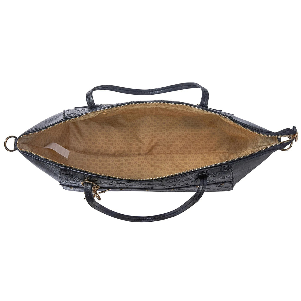 Caroline Weekender-Reisetasche aus veganem Leder mit Monogramm
