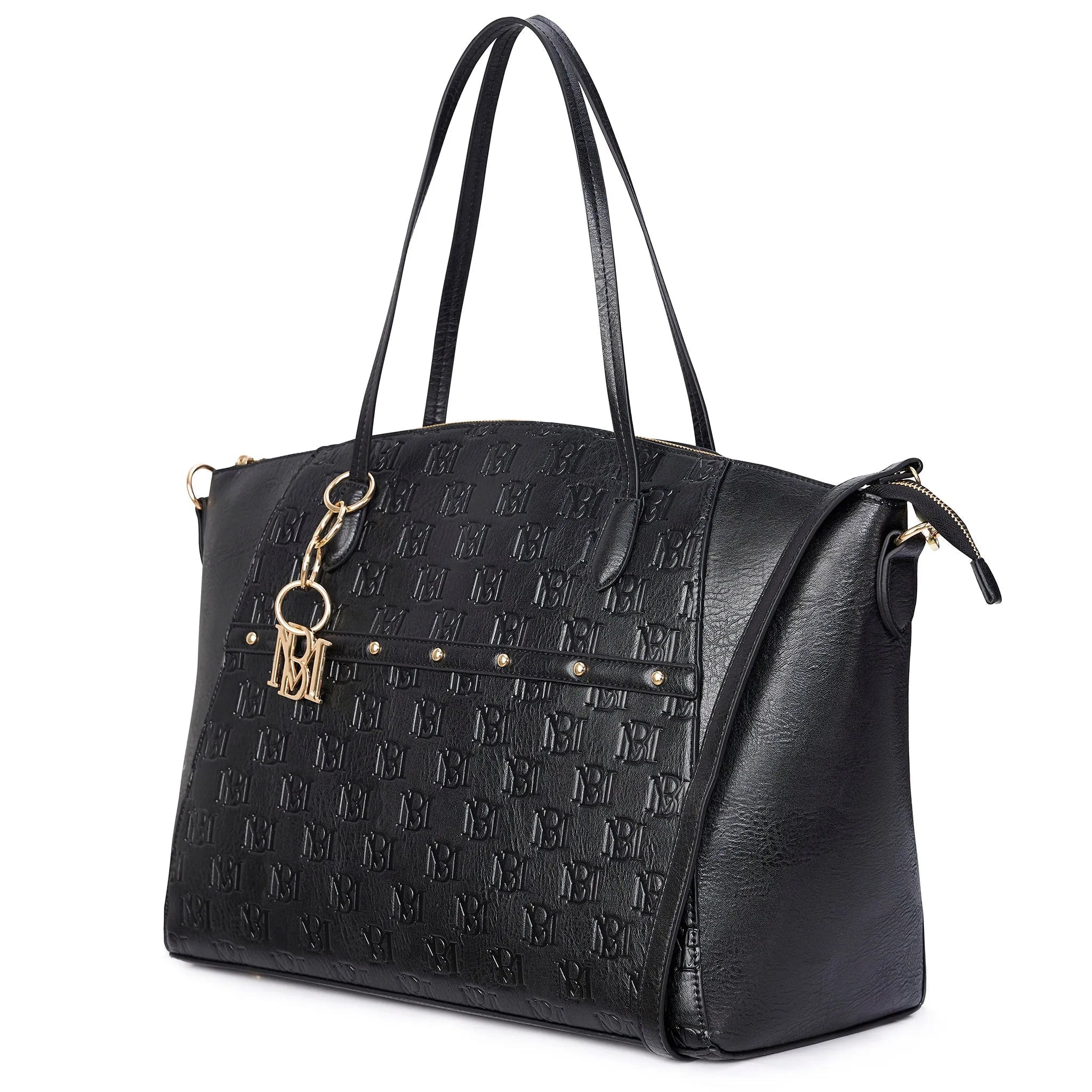 Caroline Weekender-Reisetasche aus veganem Leder mit Monogramm