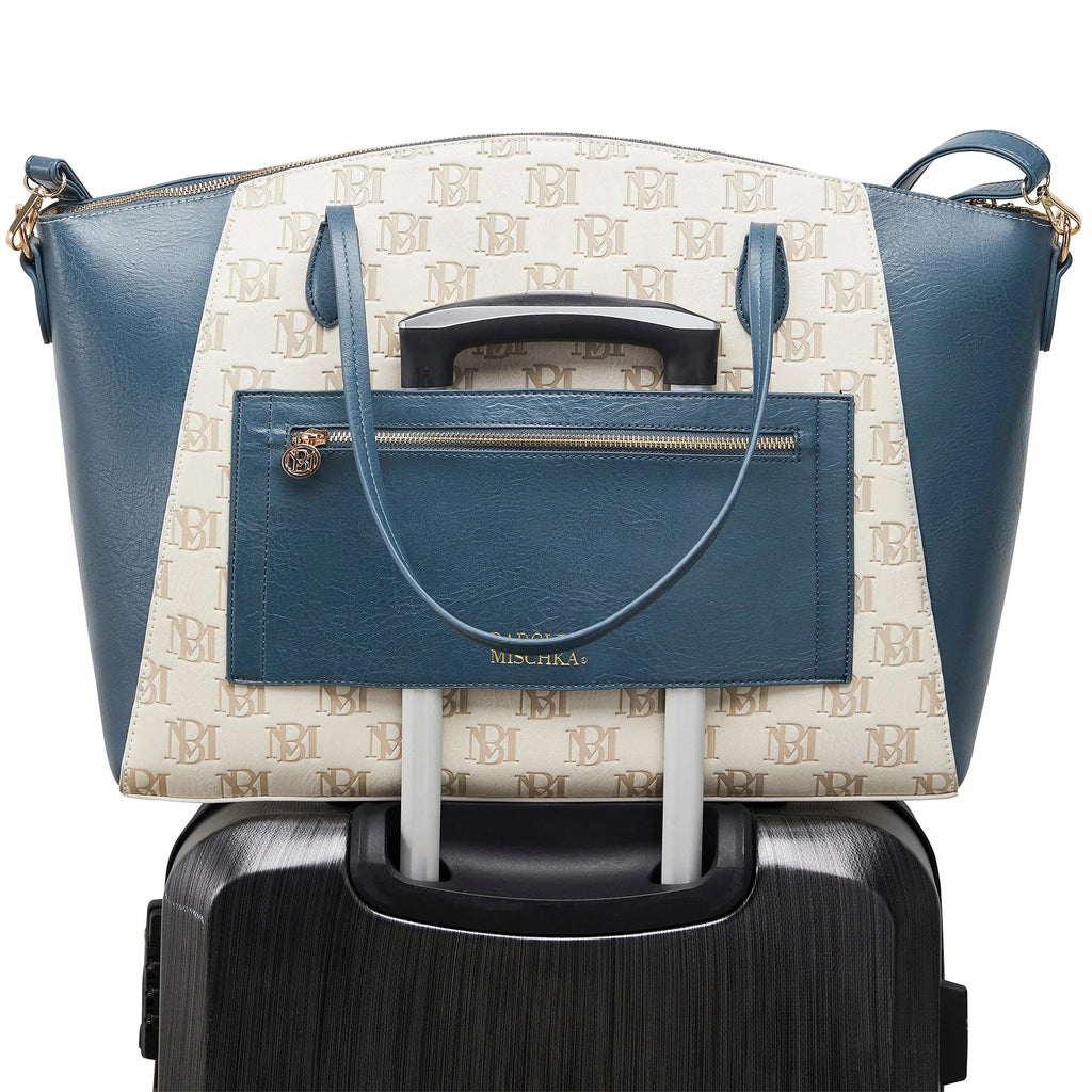 Caroline Weekender-Reisetasche aus veganem Leder mit Monogramm
