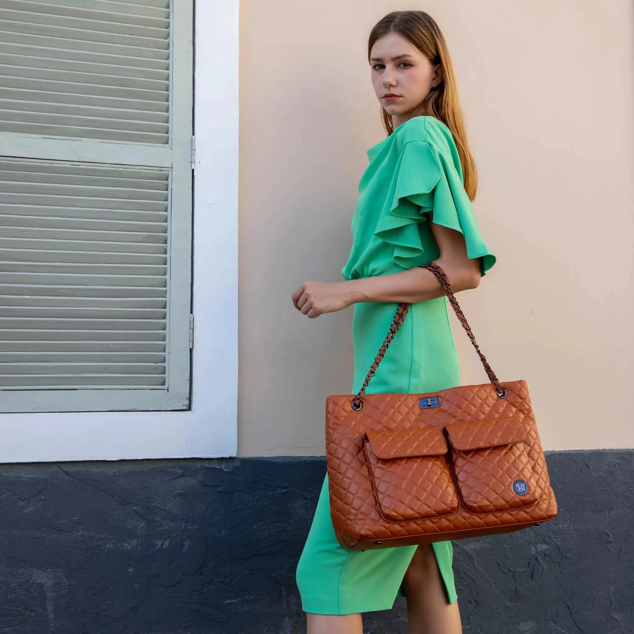 Diana gesteppte Weekender-Reisetasche aus veganem Leder