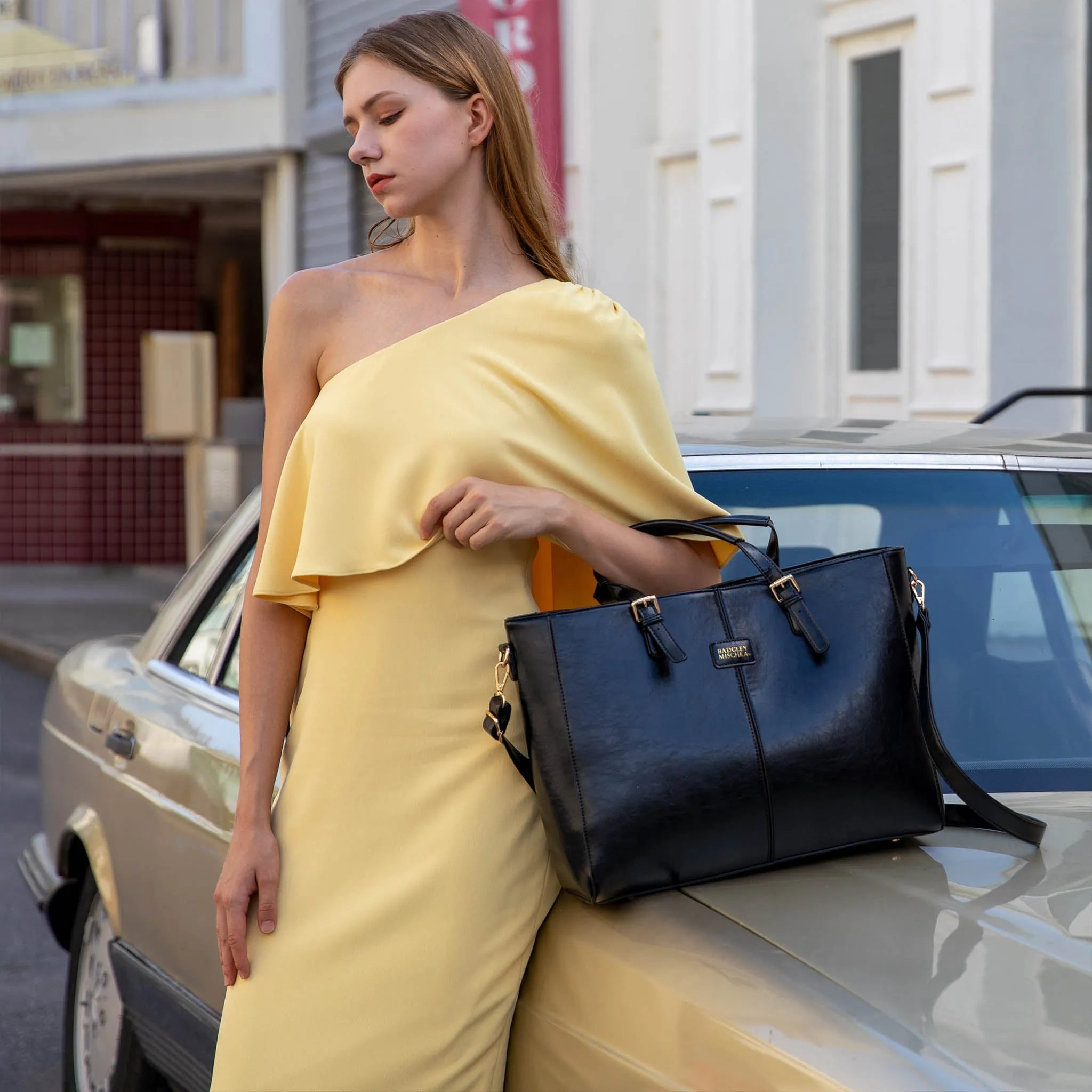 Julia Rustic Weekender-Reisetasche aus veganem Leder