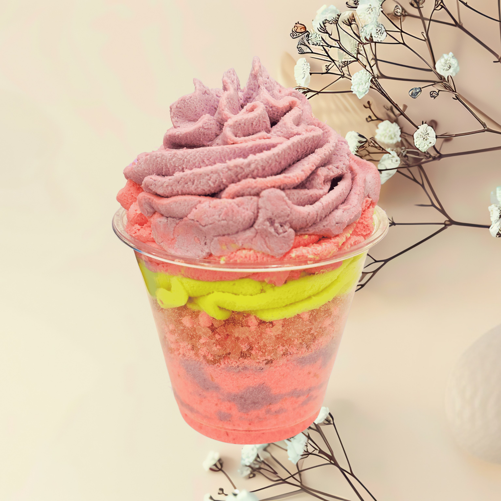 Bath Parfait Bubble Bomb with Bath Salts & Bubble Frosting | 12 oz