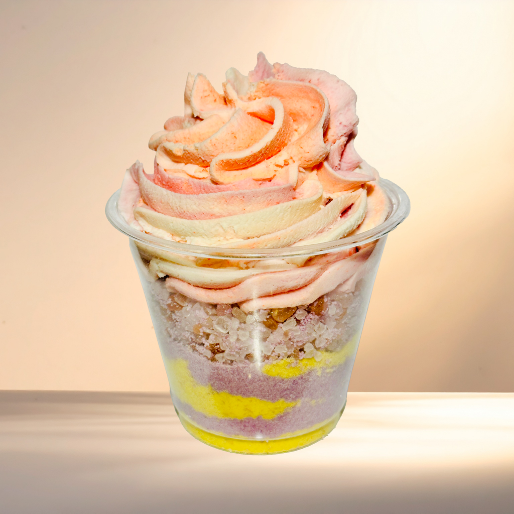 Bath Parfait Bubble Bomb with Bath Salts & Bubble Frosting | 12 oz