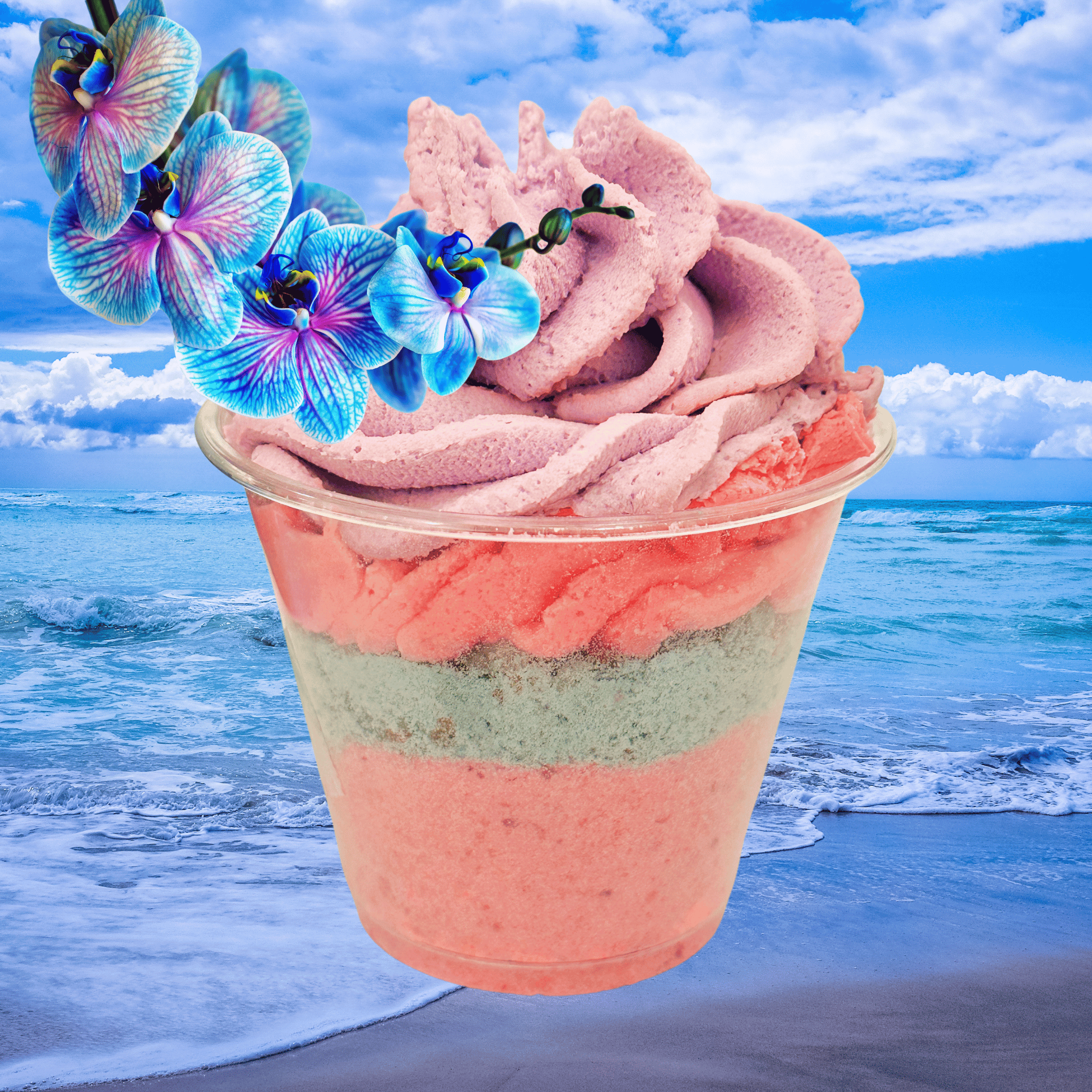 Bath Parfait Bubble Bomb with Bath Salts & Bubble Frosting | 12 oz
