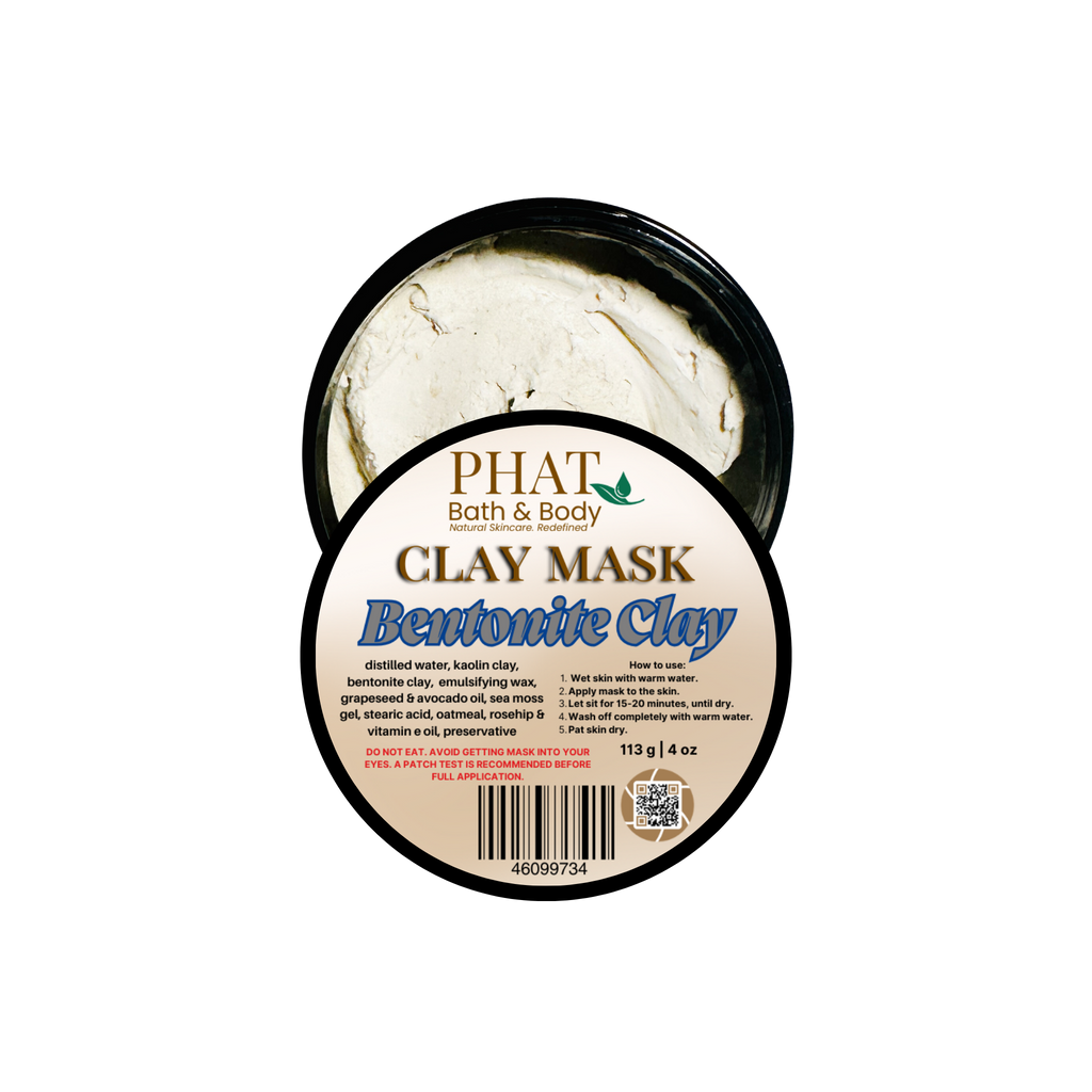 Bentonite Clay Natural Cleansing Mask Sea Moss Gel Hydrating Vitamin E Avocado | 4 oz