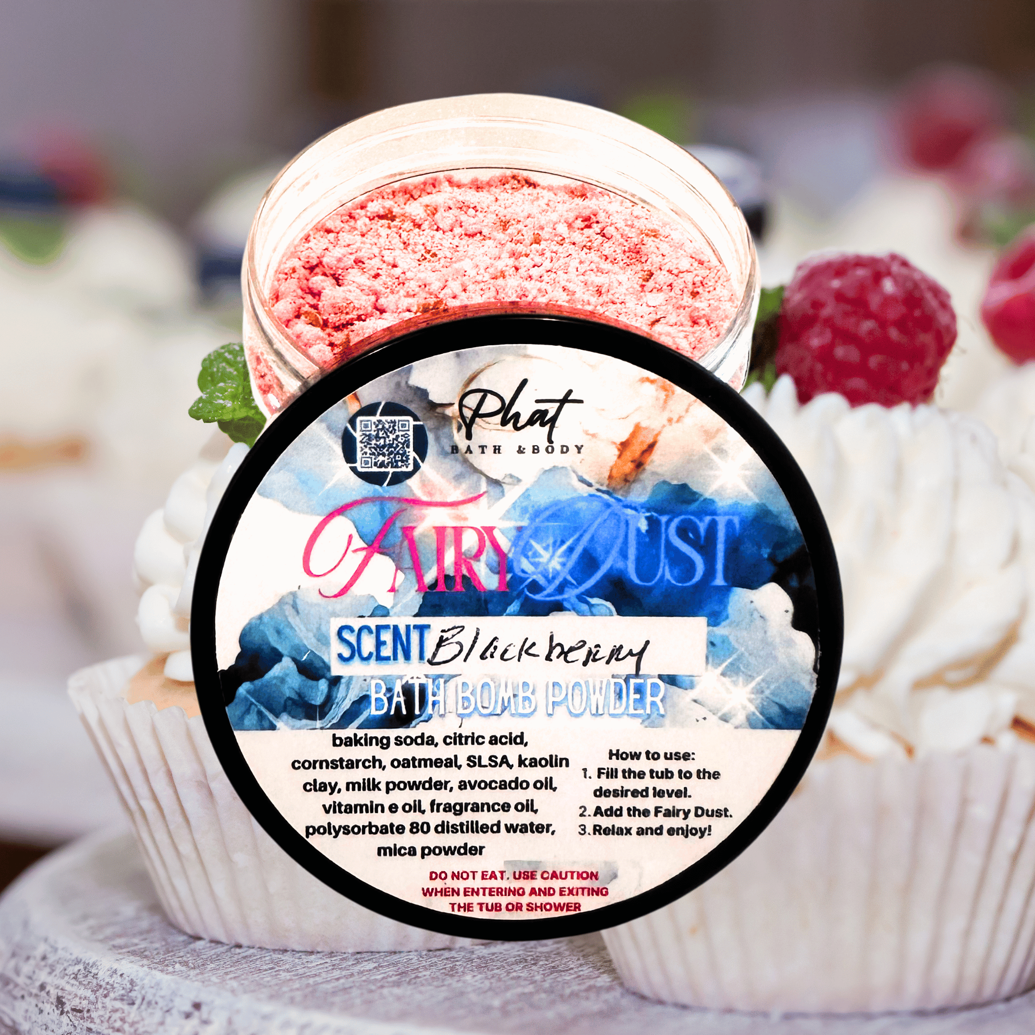 Blackberry Vanilla Fairy Dust Bath Bomb Powder Black Raspberry & Vanilla Type | 3.5 oz