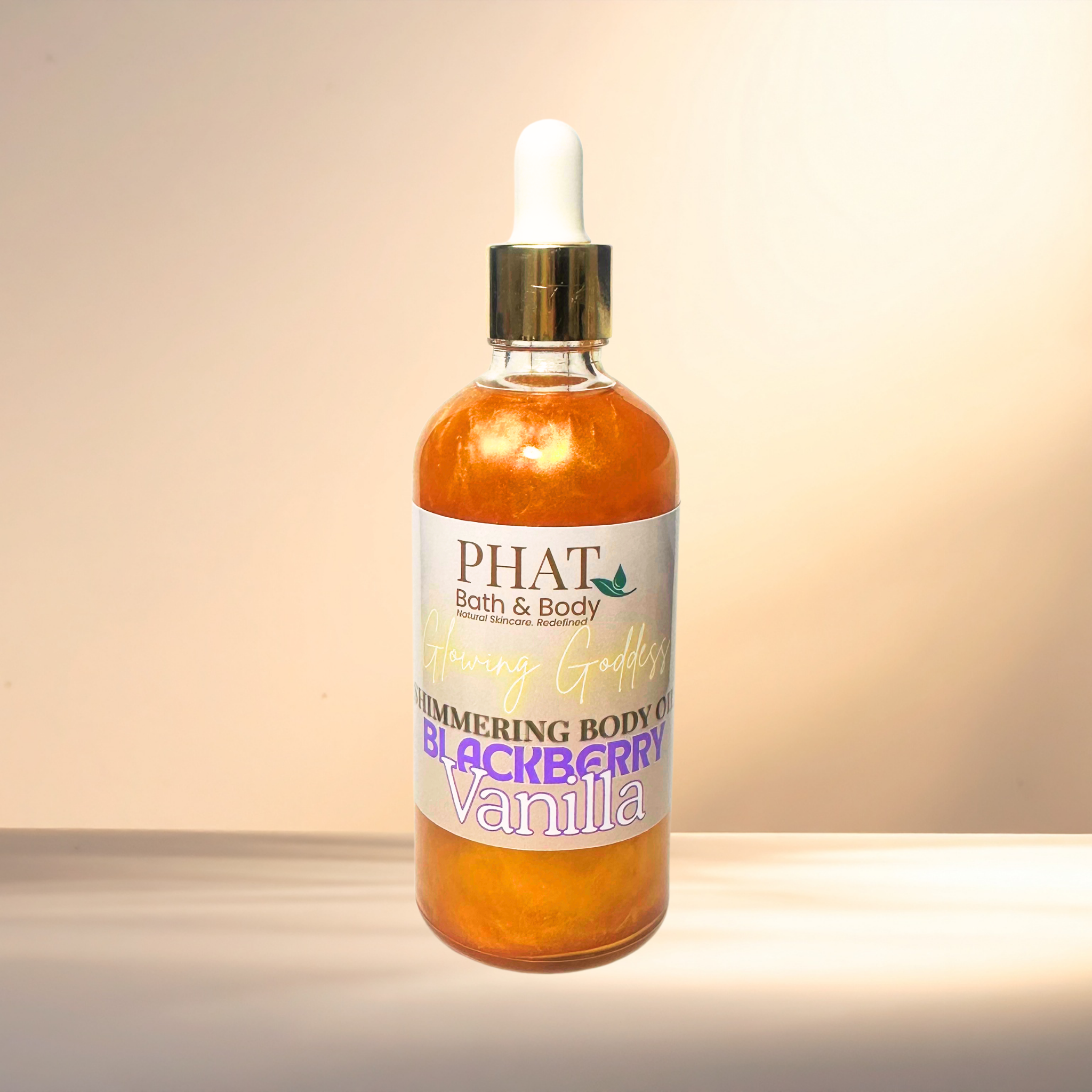 Blackberry Vanilla Glowing Goddess Natural Shimmer Body Oil Black Raspberry & Vanilla Type | 3.2 oz