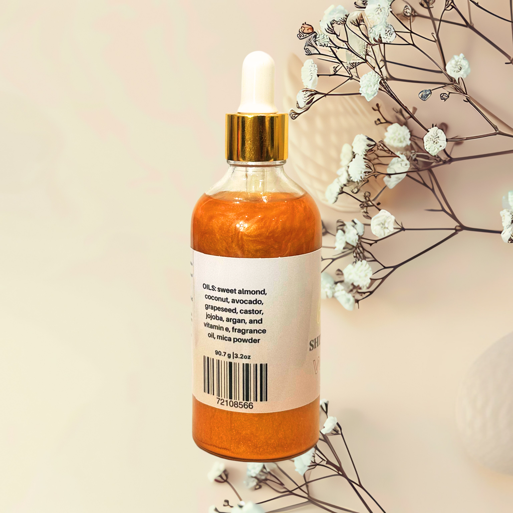 Blackberry Vanilla Glowing Goddess Natural Shimmer Body Oil Black Raspberry & Vanilla Type | 3.2 oz