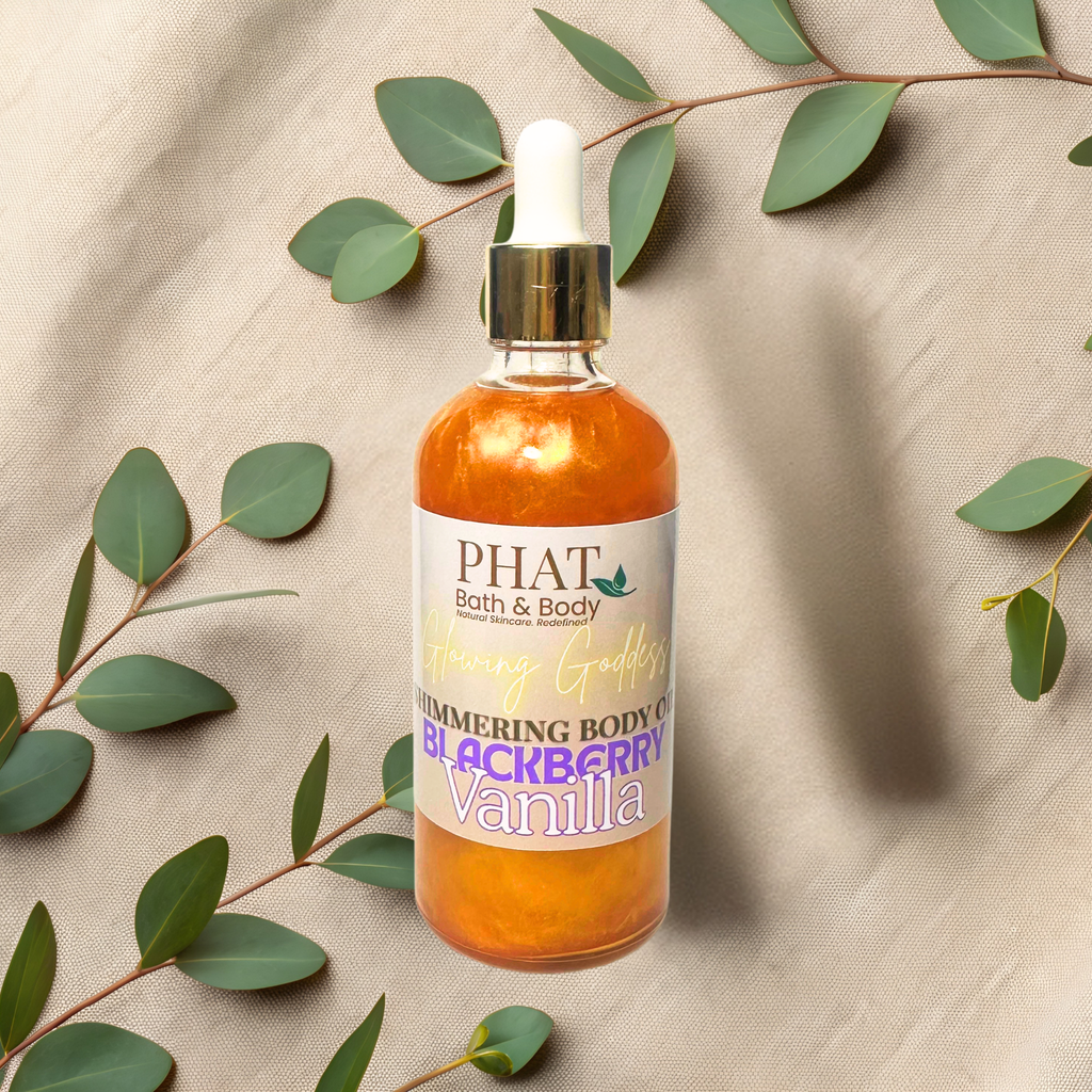Blackberry Vanilla Glowing Goddess Natural Shimmer Body Oil Black Raspberry & Vanilla Type | 3.2 oz