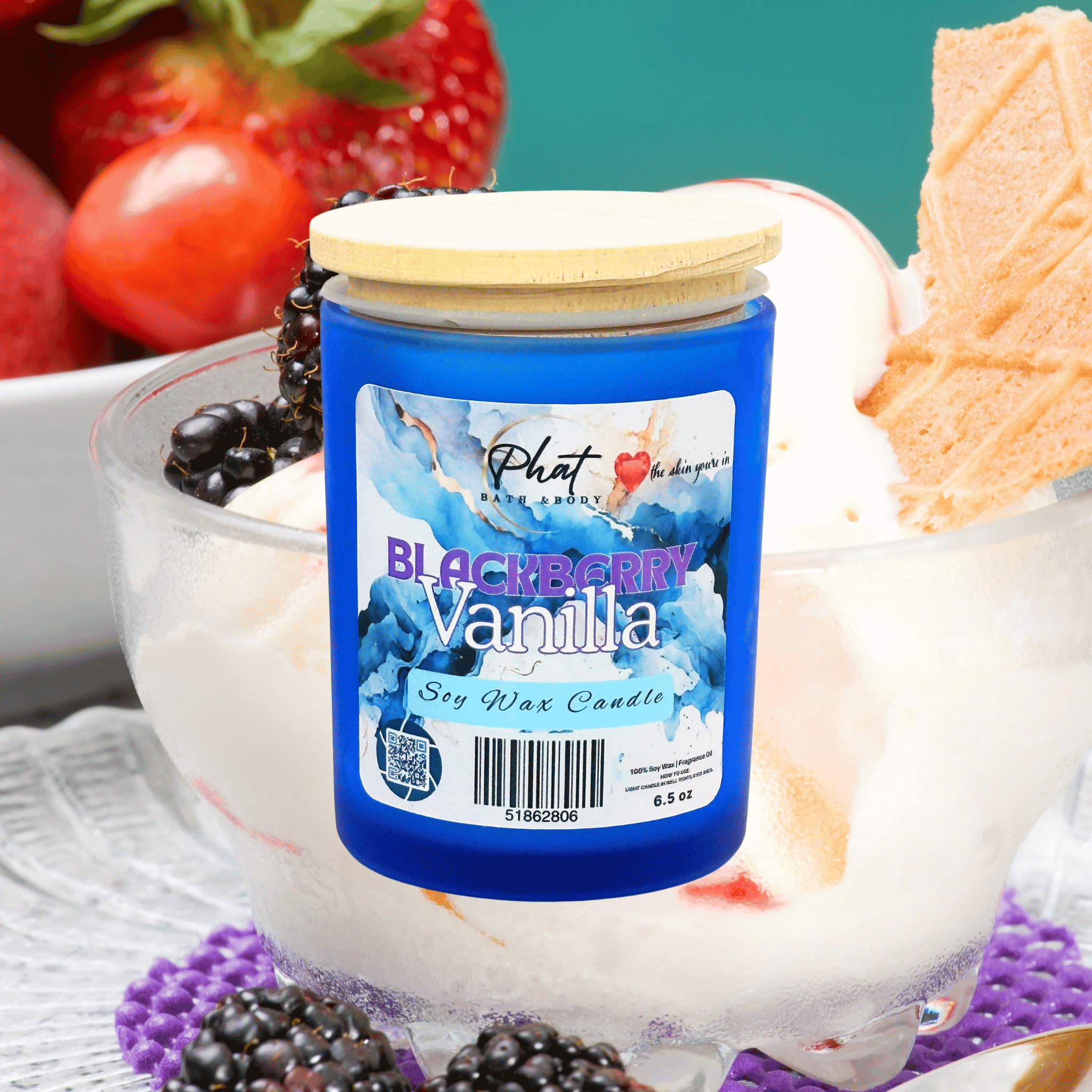 Blackberry Vanilla Natural Soy Wax Candle Black Raspberry Vanilla Type | 6.5 oz