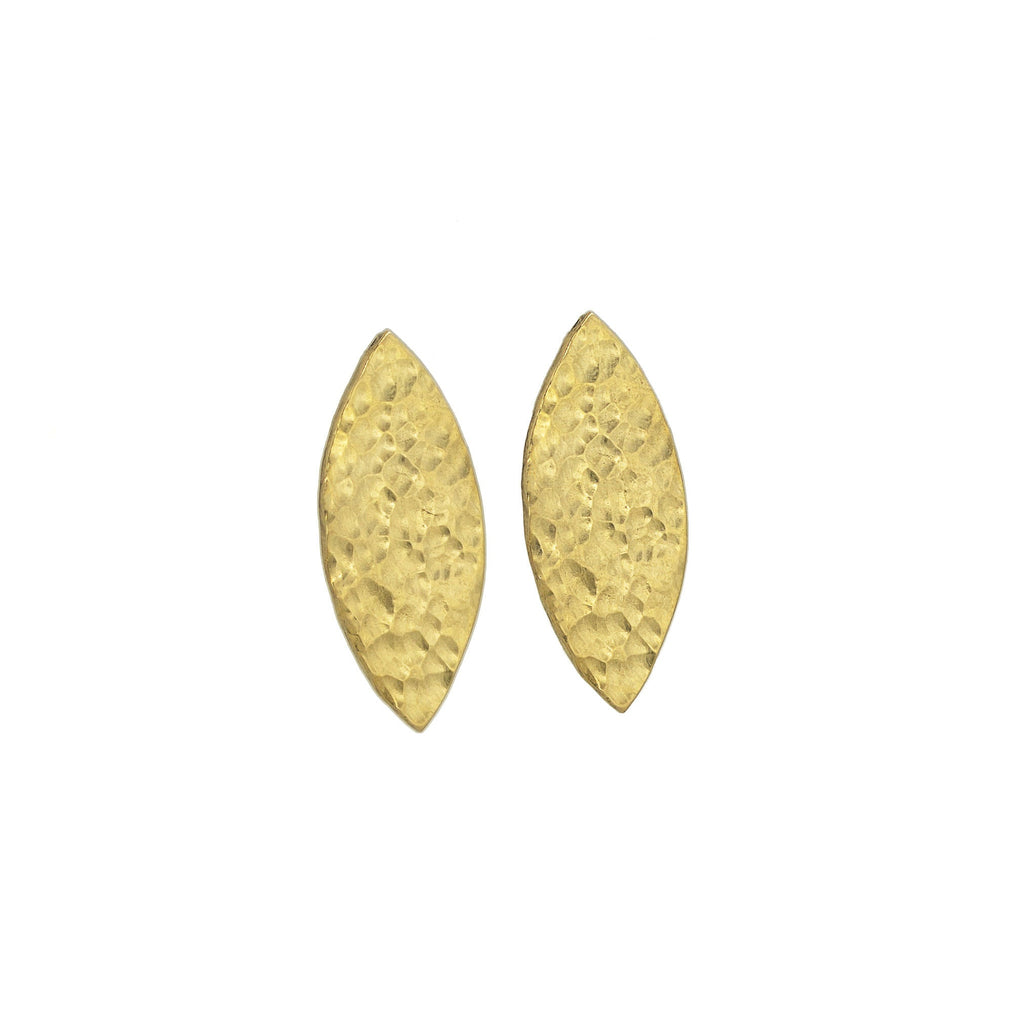 Hammered Shield Brass Drop Earrings | Jiji