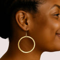 Circle Hoop Brass Earrings for Women | Sura