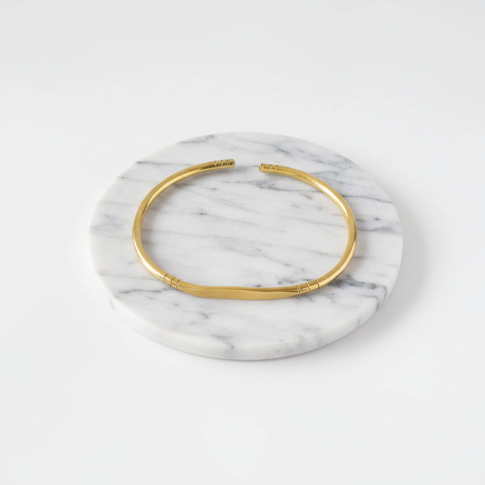C-Shaped Brass Cuff Bracelet | Dhahabu