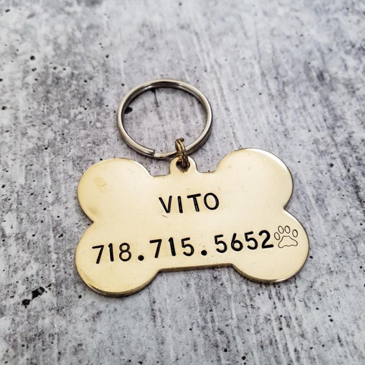 CAN'T HOLD MY LICKER Bone-Shaped Pet Tag