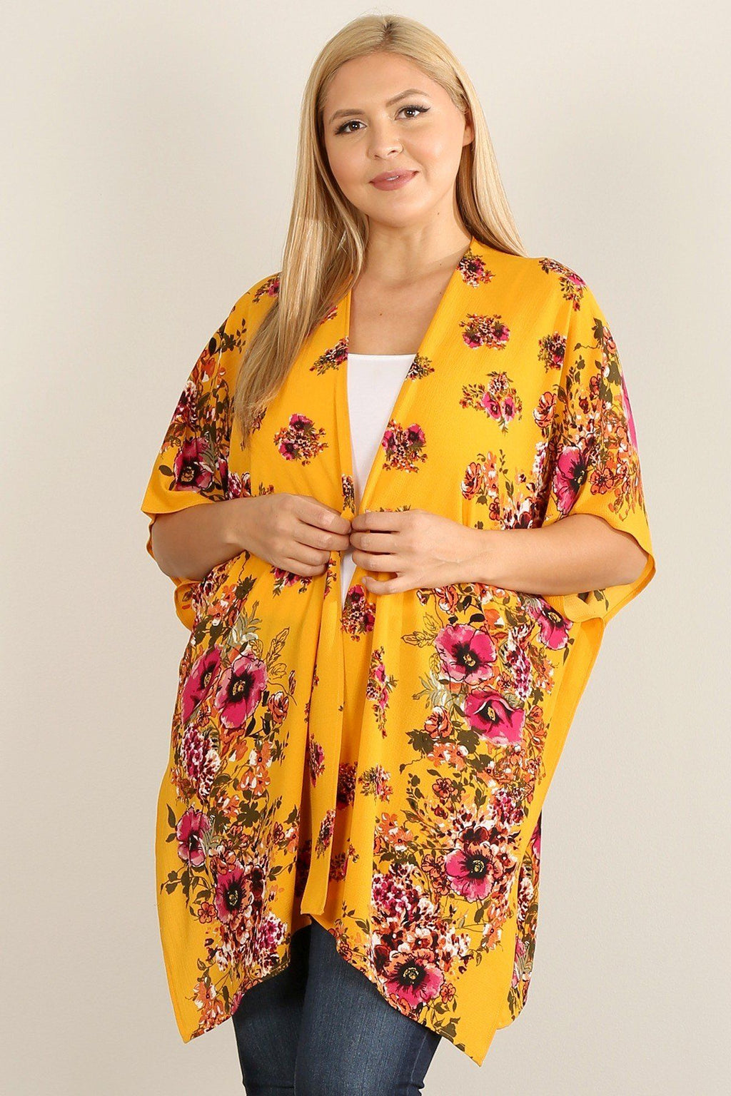 Floral Print Kimono
