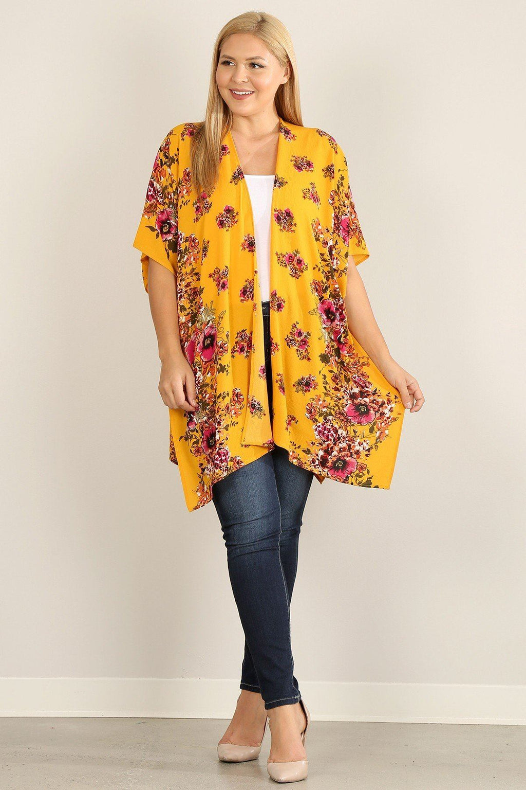 Floral Print Kimono