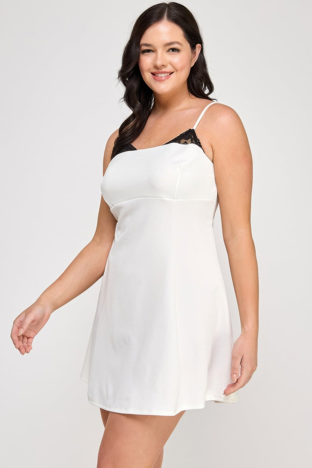 Fit & Flare Scuba Crepe Dress