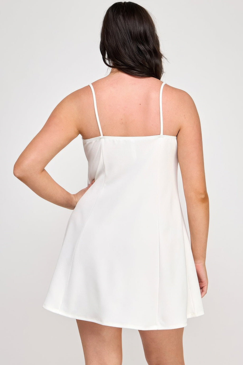 Fit & Flare Scuba Crepe Dress