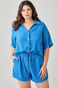 2pc Linen Airflow Btn Down Set