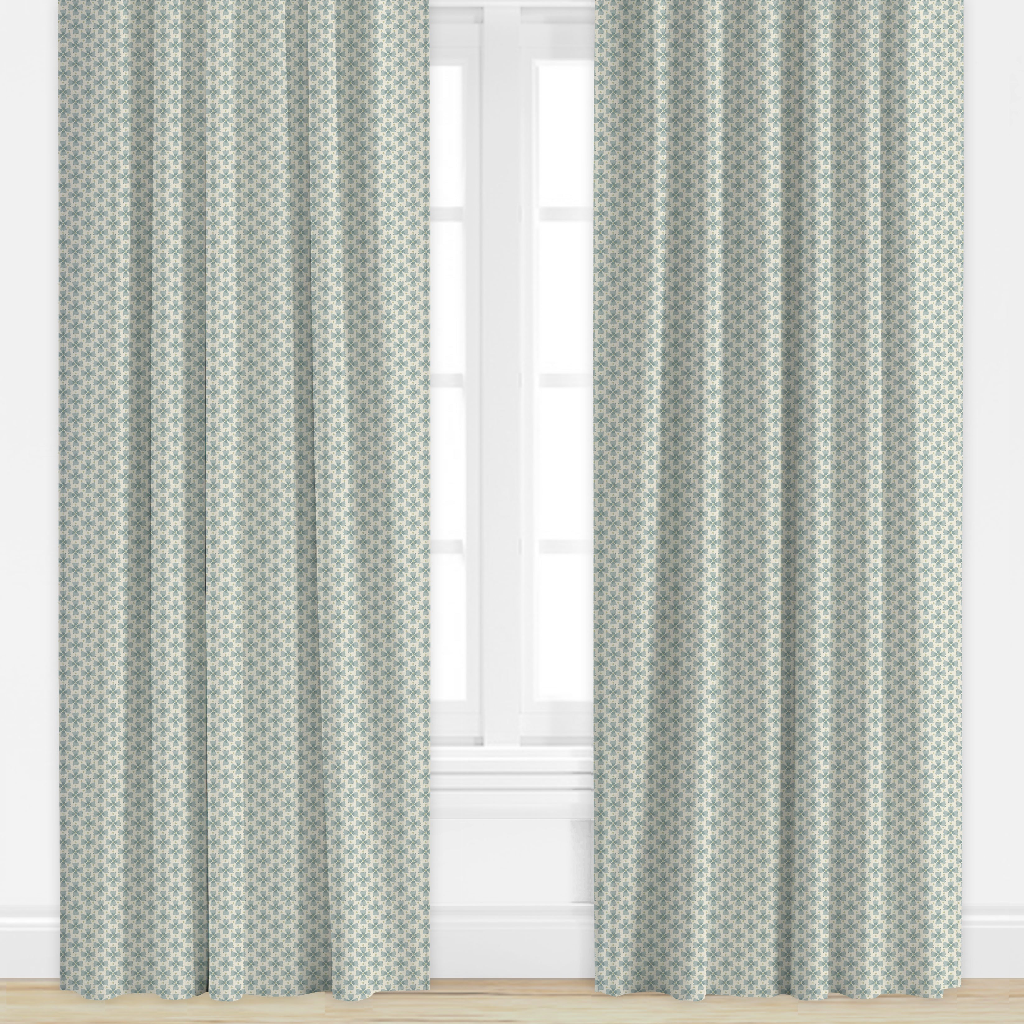 Annie in Tidal Blue Drapery Panel