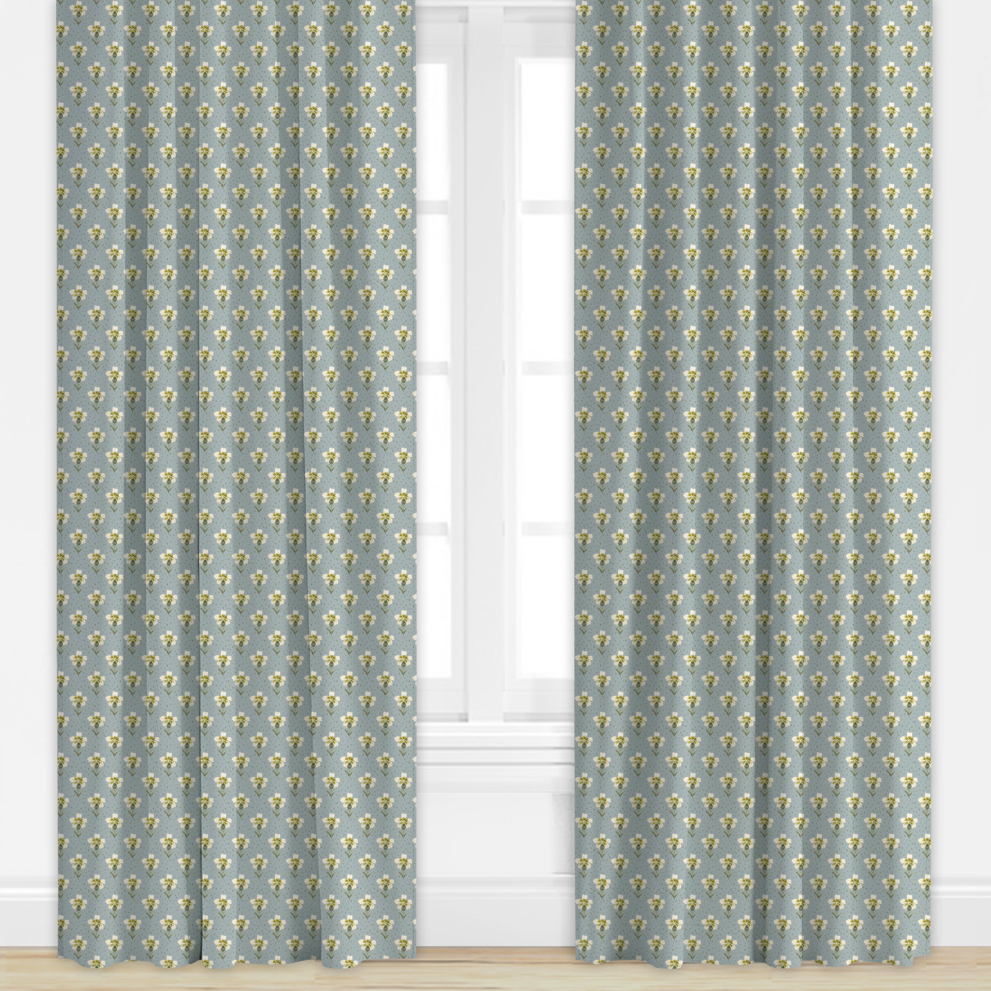 Mollie in Tidal Blue Drapery Panel