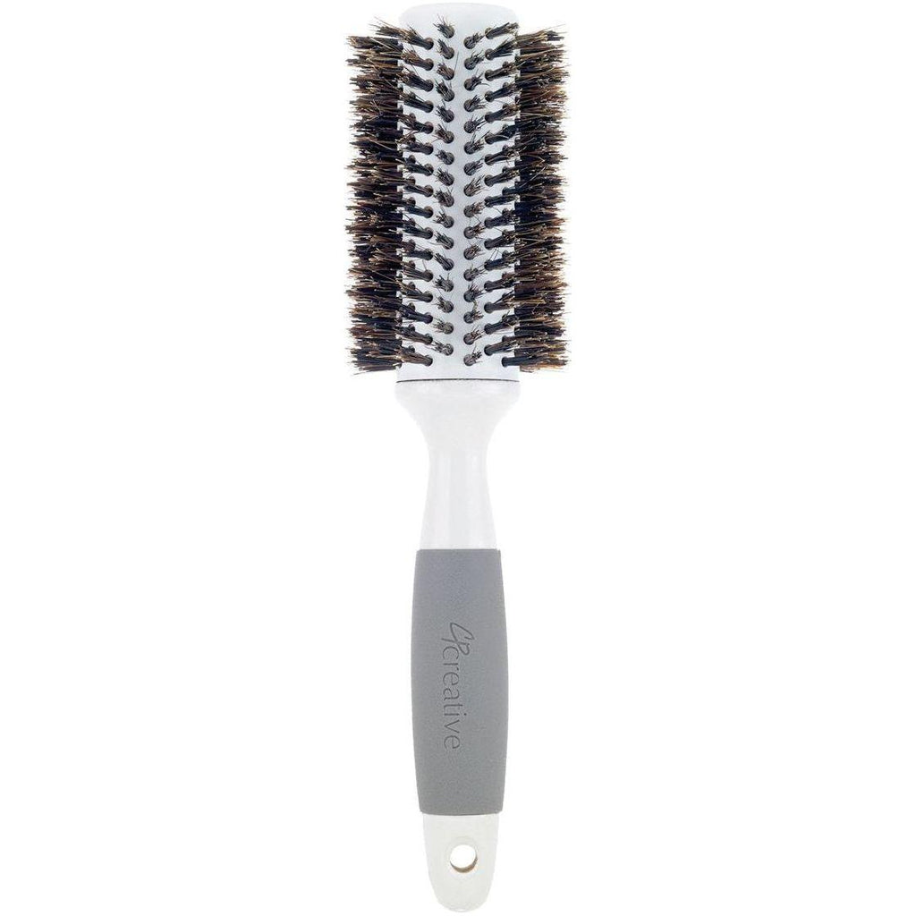 Ceramic Barrel Round Boar Bristle Hair Brush for Thick Hair