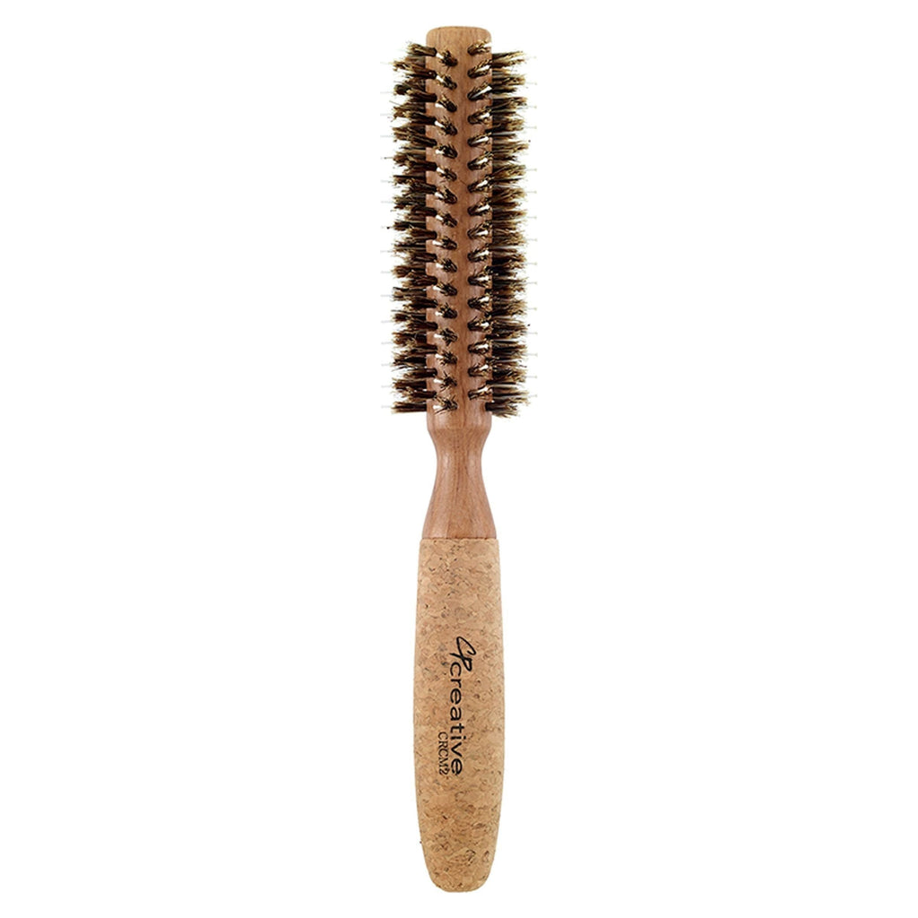 Eco-Friendly Birchwood and Cork Mixed Boar Bristle Round Hair Brush