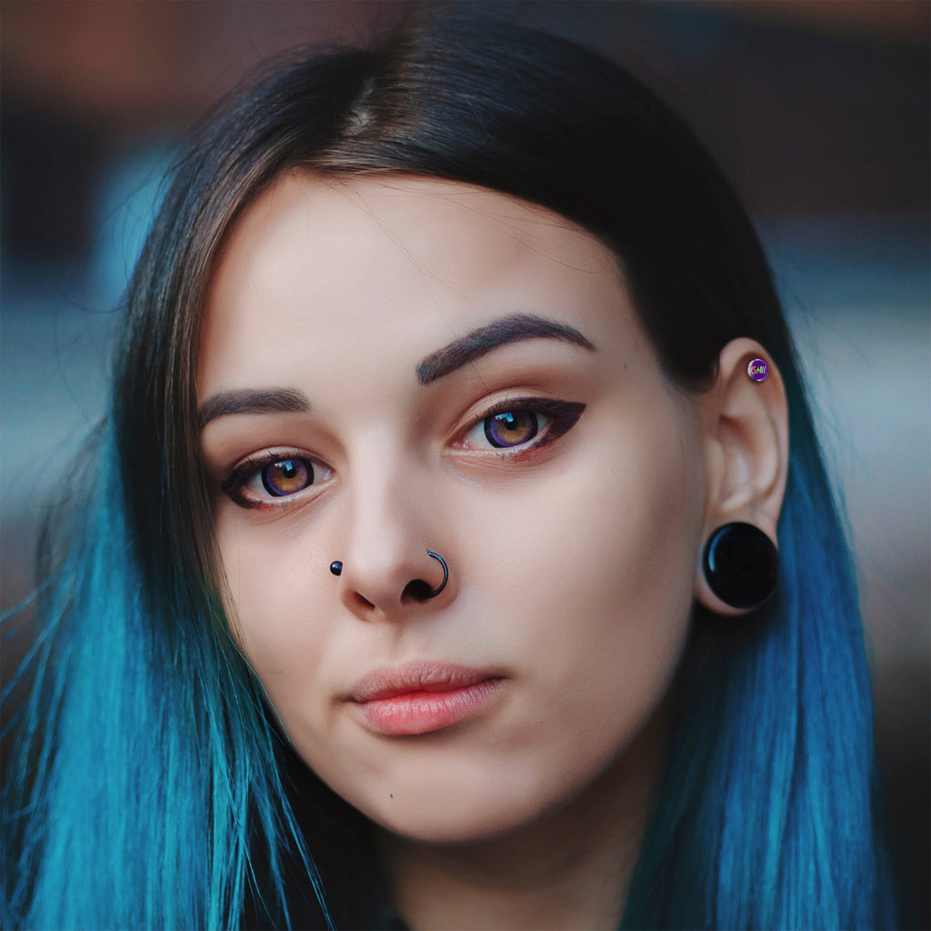 16G 1/4 Colorful Lighting SLAY Tragus Cartilage Earring by Onyx O