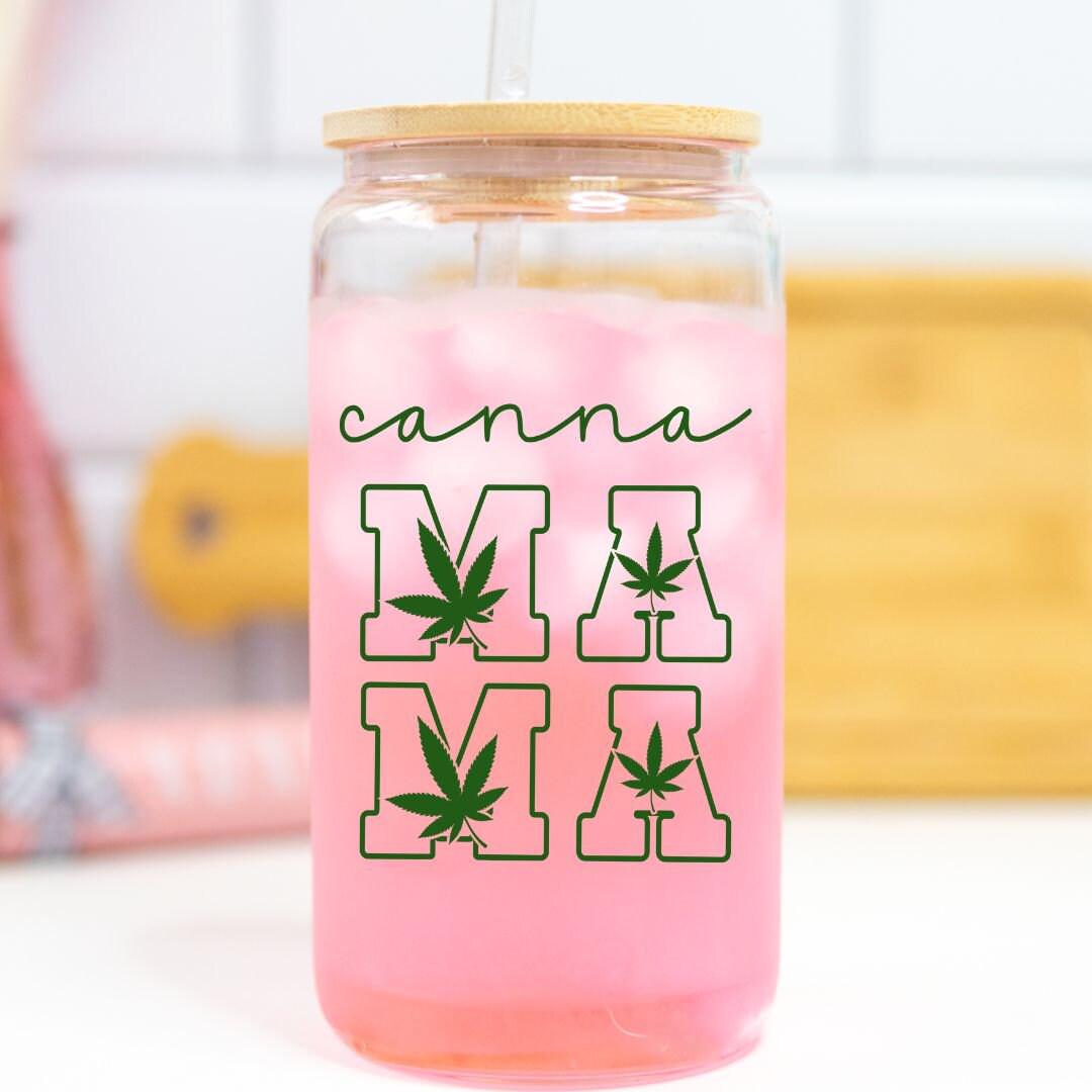CannaMama Glasbecher mit Deckel