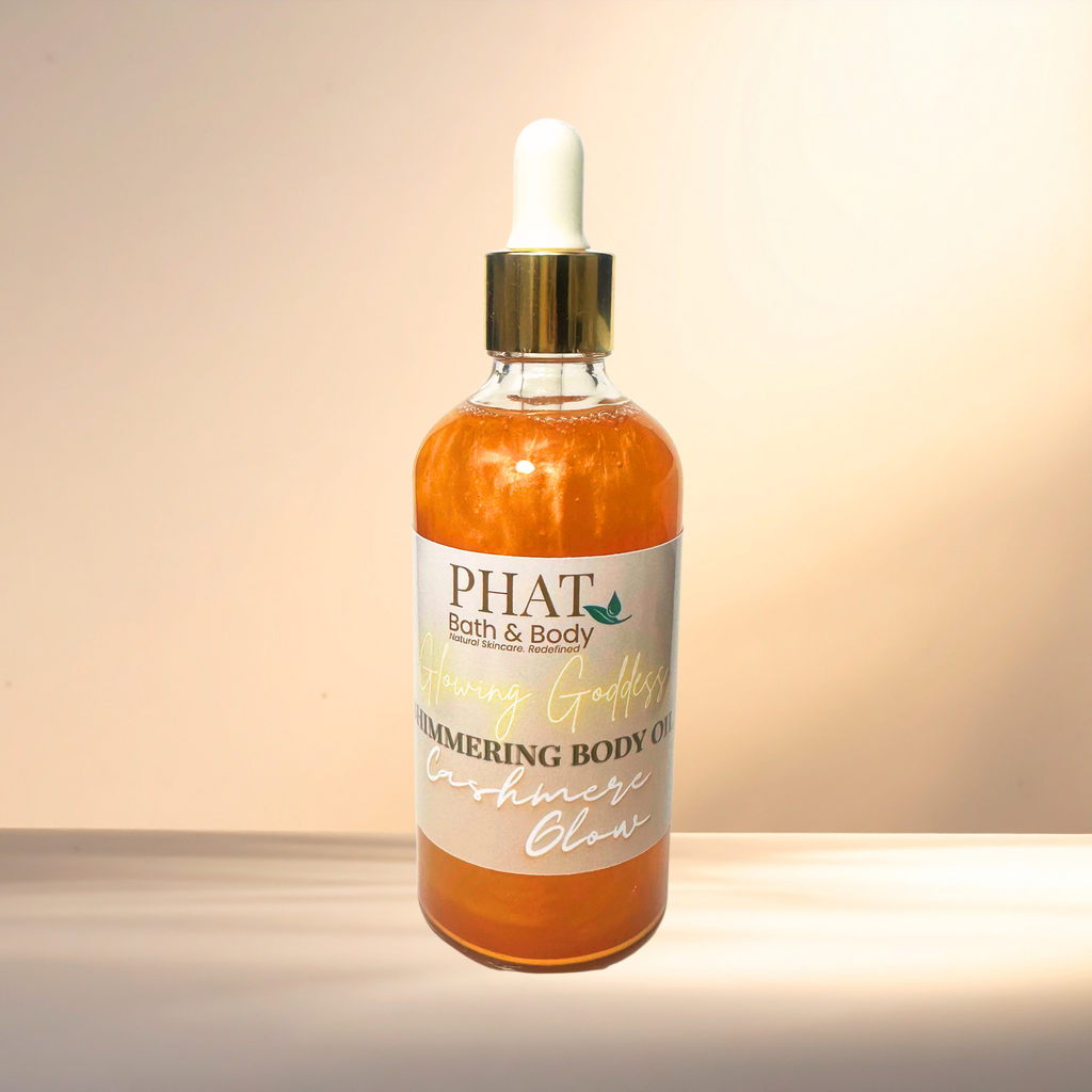 Cashmere Glow Signature Scent Glowing Goddess Natural Shimmer Body Oil Golden Glow | 3.2 oz