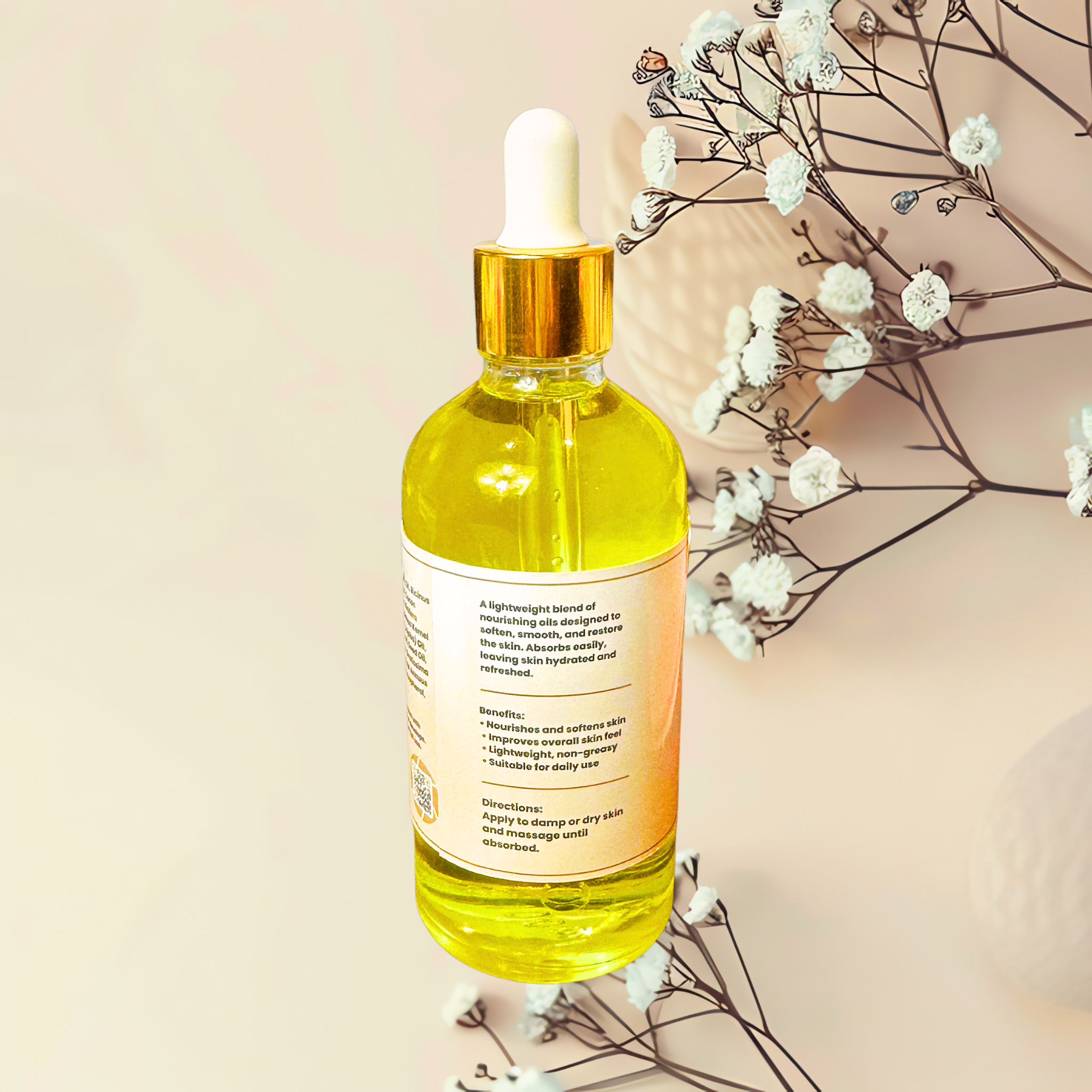 Cashmere Glow Skin Renewal Body Oil with Rosehip & Carrot Seed Oil | 3.2 oz