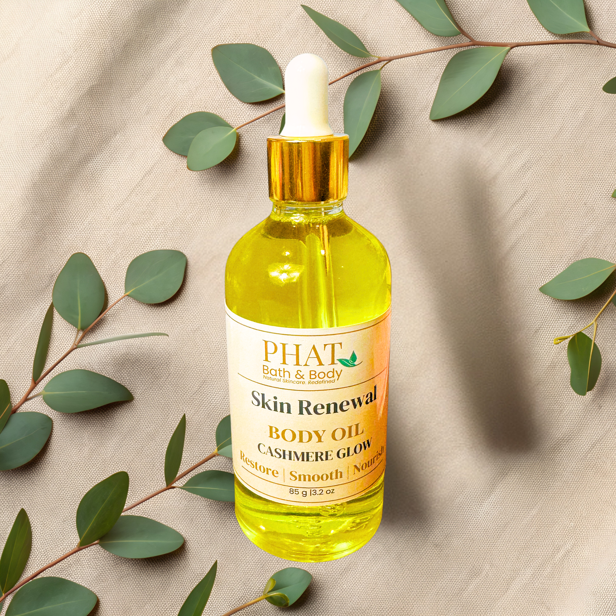Cashmere Glow Skin Renewal Body Oil with Rosehip & Carrot Seed Oil | 3.2 oz